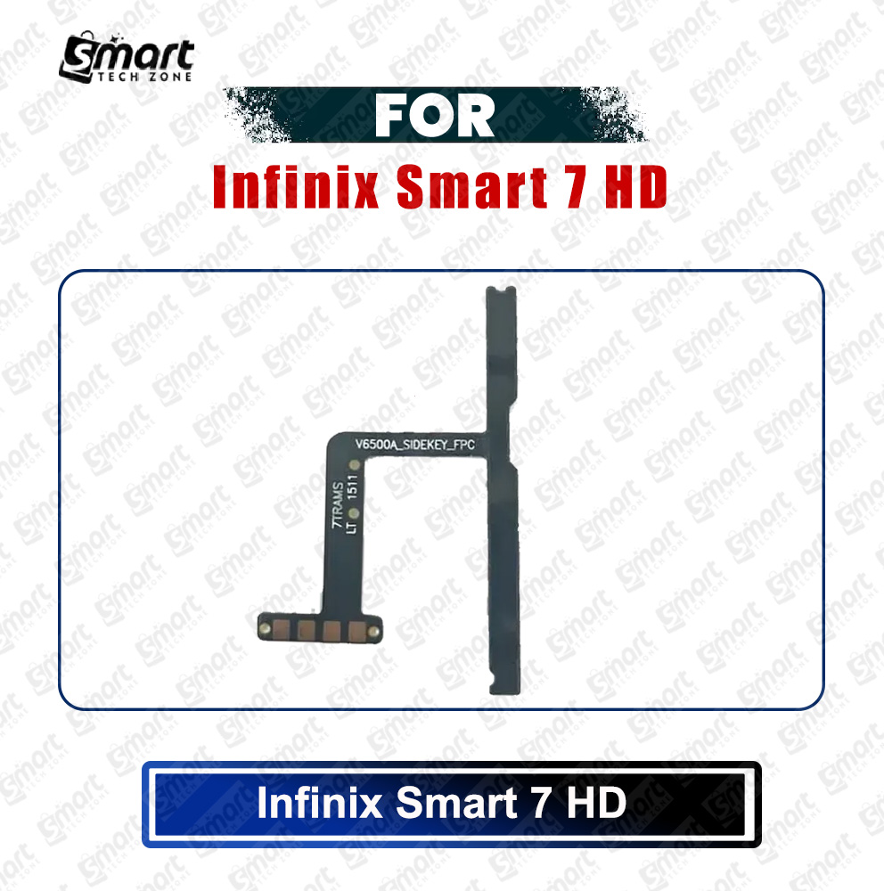 Picture of Infinix Smart 7 HD (X6516) Power on / off Switch Button Side Volume Up Down Buttons Flex Cable Replacement Parts