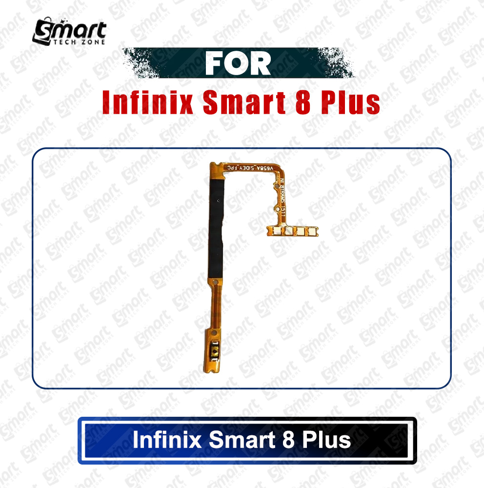 Picture of Infinix Smart 8 Plus (X6526) Power on / off Switch Button Side Volume Up Down Buttons Flex Cable Replacement Parts