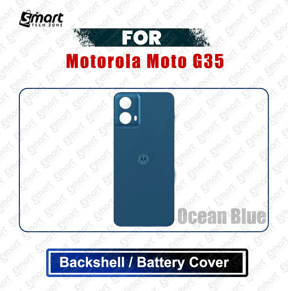 Picture of Motorola Moto G35 (XT2433-5) Back Panel/Backshell/Battery Cover Casing With Logo Without Camera Glass -All Colors Available Replacement Parts