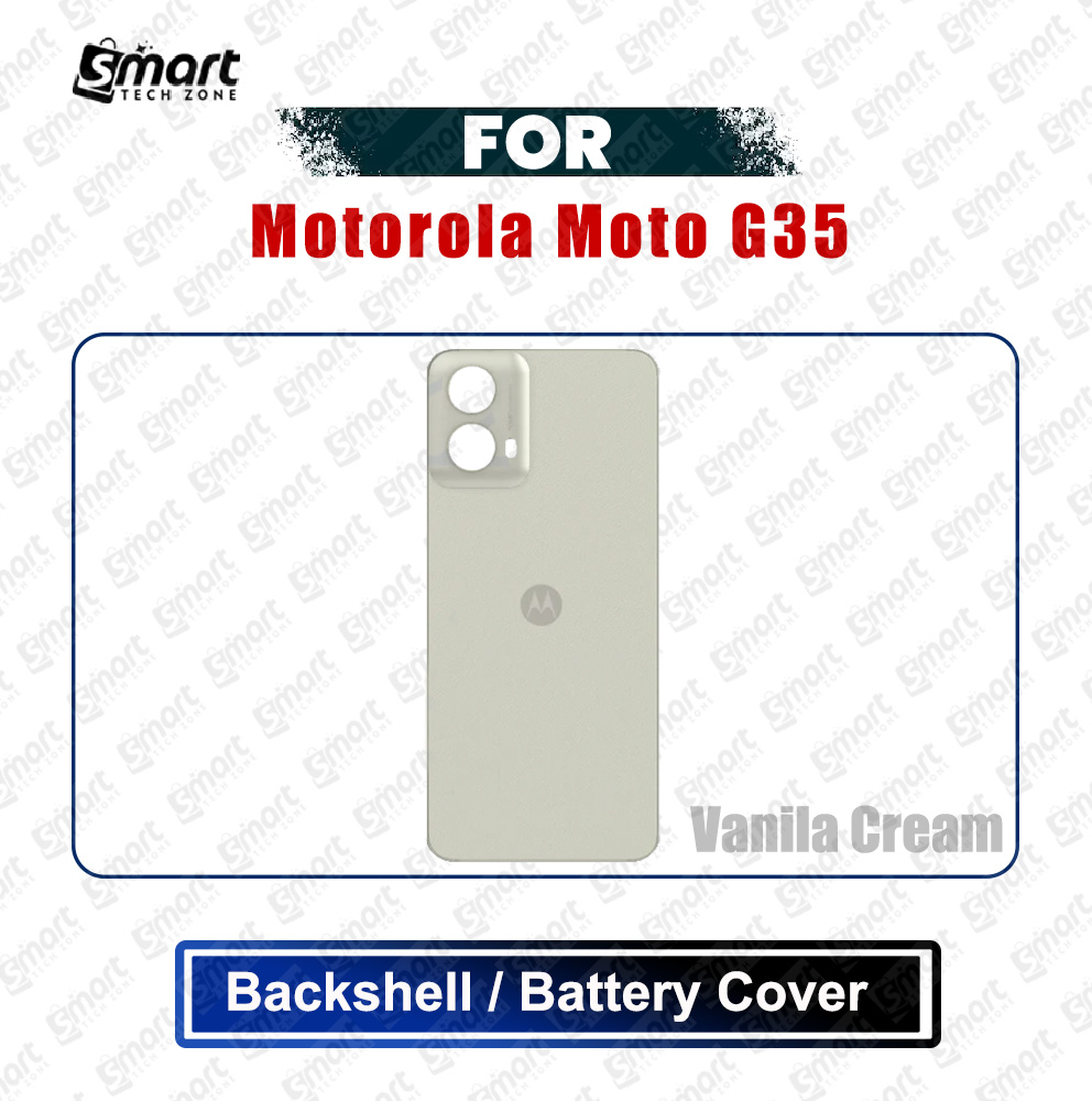 Picture of Motorola Moto G35 (XT2433-5) Back Panel/Backshell/Battery Cover Casing With Logo Without Camera Glass -All Colors Available Replacement Parts