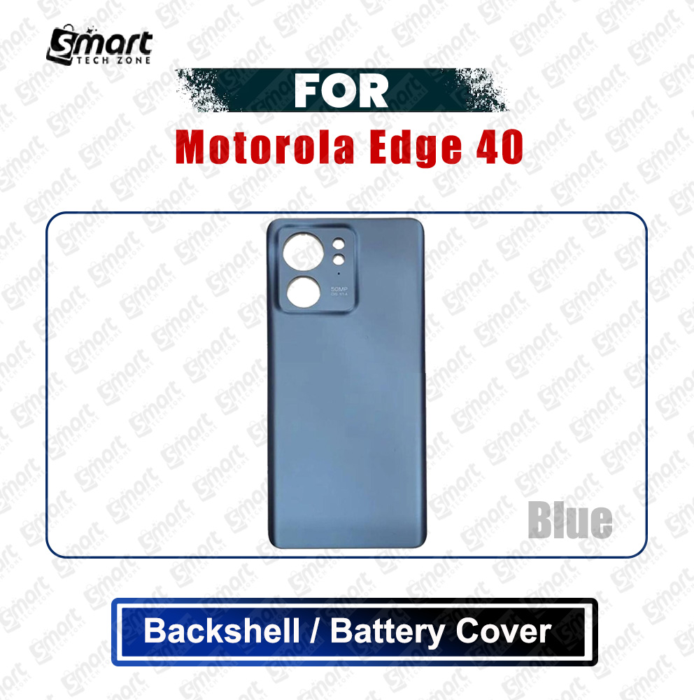Picture of Motorola Edge 40 (XT2303-2) Back Panel/Backshell/Battery Cover Casing With Logo Without Camera Glass -All Colors Available Replacement Parts