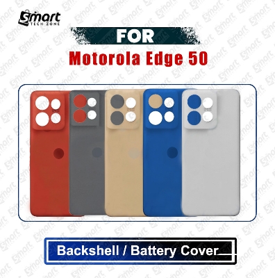 Picture of Motorola Edge 50 (XT2407-1) Back Panel/Backshell/Battery Cover Casing With Logo Without Camera Glass -All Colors Available Replacement Parts