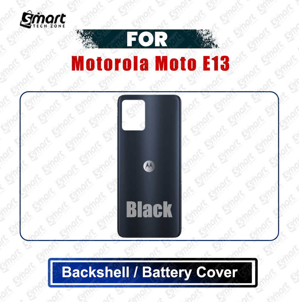 Picture of Motorola Moto E13 Back Panel/Backshell/Battery Cover Casing With Logo Without Camera Glass -All Colors Available Replacement Parts