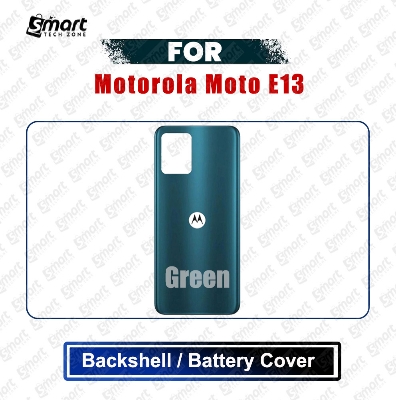 Picture of Motorola Moto E13 Back Panel/Backshell/Battery Cover Casing With Logo Without Camera Glass -All Colors Available Replacement Parts
