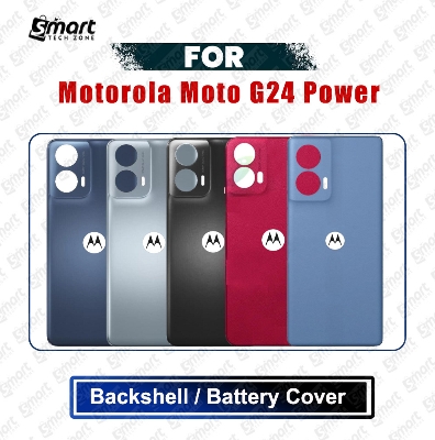 Picture of Motorola Moto G24 Power Back Panel/Backshell/Battery Cover Casing With Logo Without Camera Glass -All Colors Available Replacement Parts
