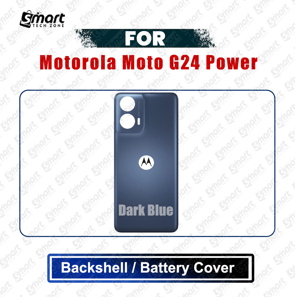 Picture of Motorola Moto G24 Power Back Panel/Backshell/Battery Cover Casing With Logo Without Camera Glass -All Colors Available Replacement Parts