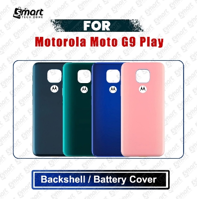Picture of Motorola Moto G9 Play (XT2083, XT2083-1) Back Panel/Backshell/Battery Cover Casing With Logo Without Camera Glass -All Colors Available Replacement Parts