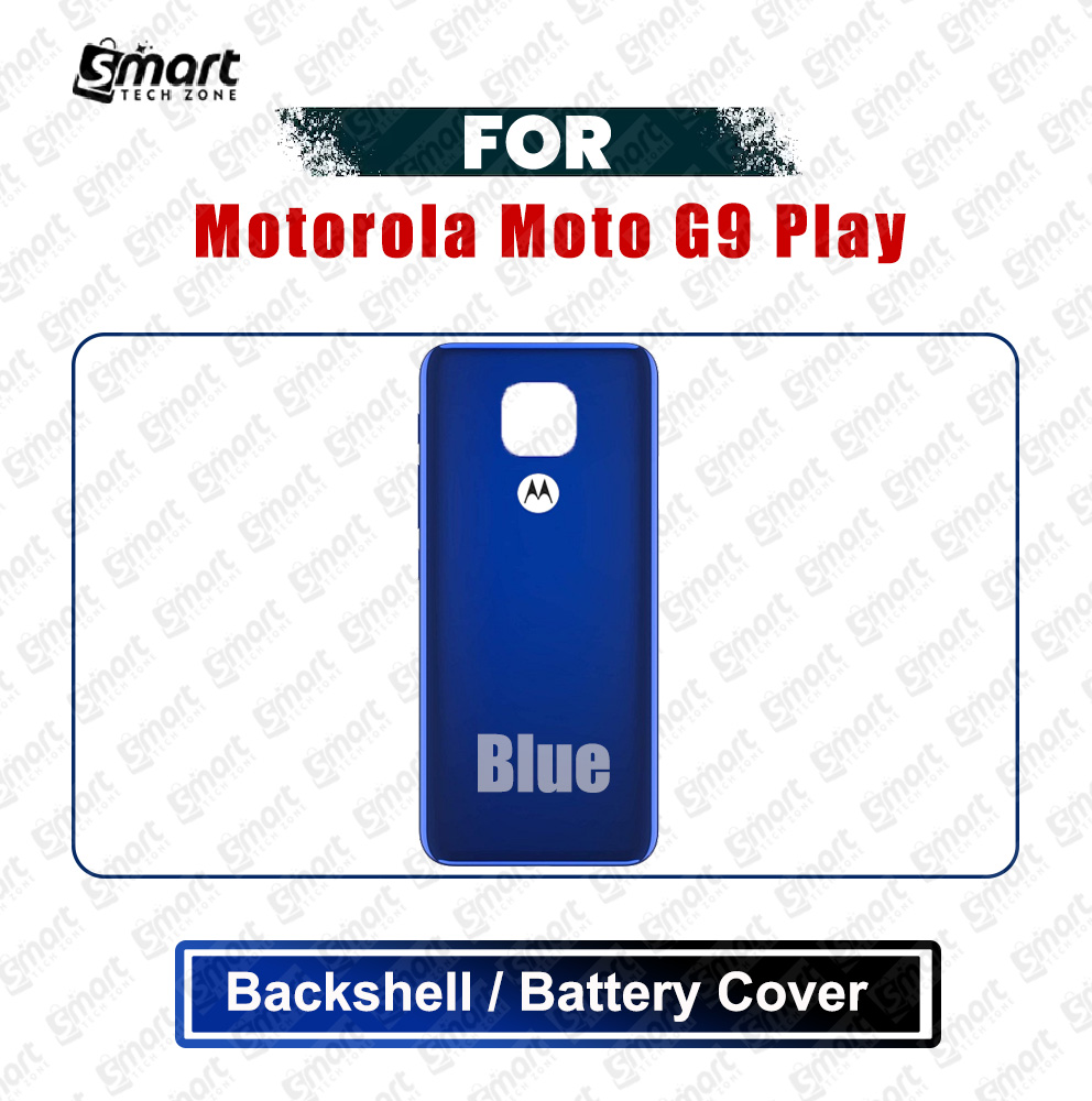 Picture of Motorola Moto G9 Play (XT2083, XT2083-1) Back Panel/Backshell/Battery Cover Casing With Logo Without Camera Glass -All Colors Available Replacement Parts