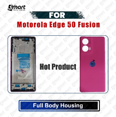 Picture of Full Body Housing Set for Motorola Edge 50 Fusion (XT2429-1) Includes Front LCD Frame, Middle Bezel, Back Panel and Power Volume Outside Key