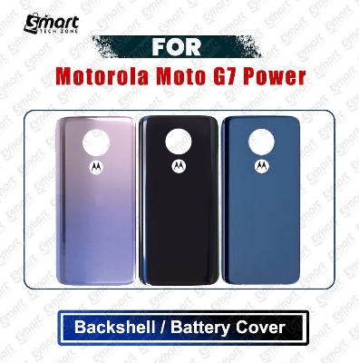 Picture of Motorola Moto G7 Power (XT1955, XT1955-4) Back Panel/Backshell/Battery Cover Casing With Logo Without Camera Glass -All Colors Available Replacement Parts