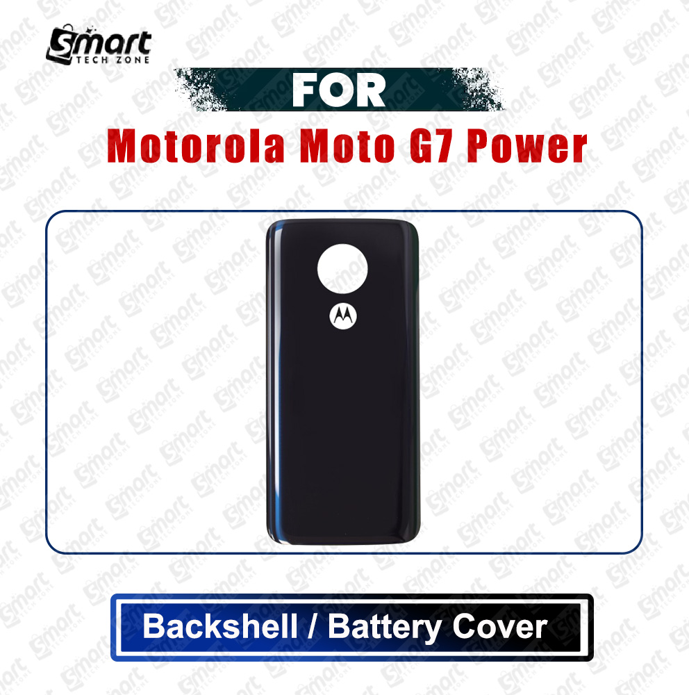 Picture of Motorola Moto G7 Power (XT1955, XT1955-4) Back Panel/Backshell/Battery Cover Casing With Logo Without Camera Glass -All Colors Available Replacement Parts