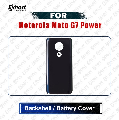 Picture of Motorola Moto G7 Power (XT1955, XT1955-4) Back Panel/Backshell/Battery Cover Casing With Logo Without Camera Glass -All Colors Available Replacement Parts
