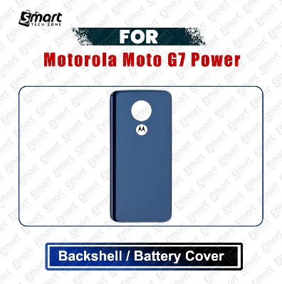 Picture of Motorola Moto G7 Power (XT1955, XT1955-4) Back Panel/Backshell/Battery Cover Casing With Logo Without Camera Glass -All Colors Available Replacement Parts