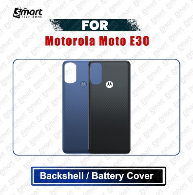 Picture of Motorola Moto E30 (XT2158-6) Back Panel/Backshell/Battery Cover Casing With Logo Without Camera Glass -All Colors Available Replacement Parts