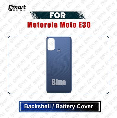 Picture of Motorola Moto E30 (XT2158-6) Back Panel/Backshell/Battery Cover Casing With Logo Without Camera Glass -All Colors Available Replacement Parts