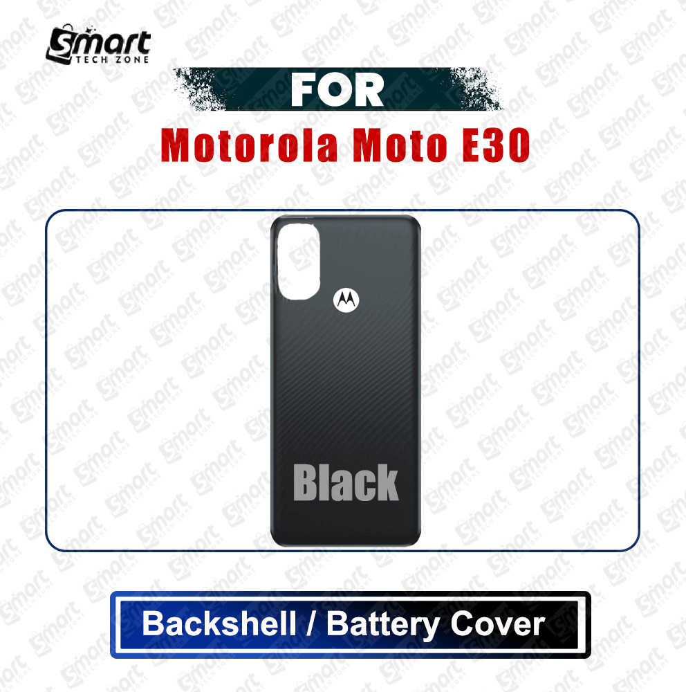 Picture of Motorola Moto E30 (XT2158-6) Back Panel/Backshell/Battery Cover Casing With Logo Without Camera Glass -All Colors Available Replacement Parts