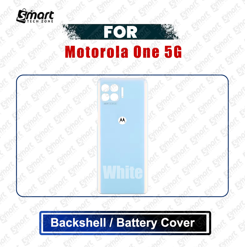 Picture of Motorola One 5G Back Panel/Backshell/Battery Cover Casing With Logo Without Camera Glass -All Colors Available Replacement Parts