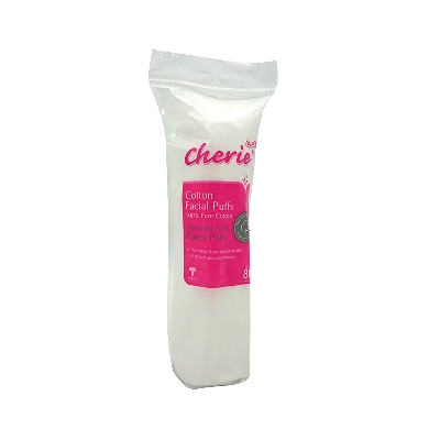 Picture of Cherie 100% Pure Cotton Facial Puffs Premium Soft Purest Pads 80pcs