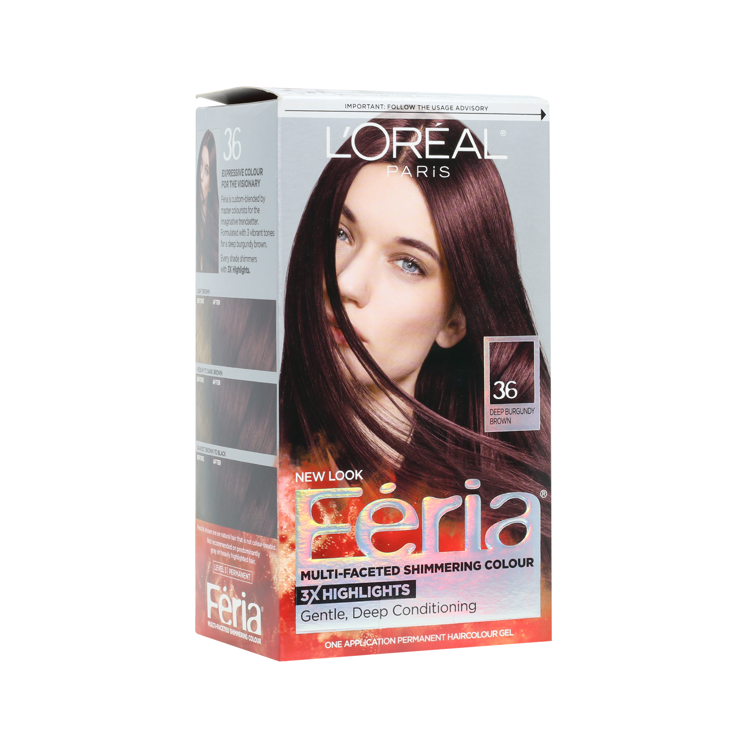 Picture of L'Oreal Feria Multi Faceted Shimmering Colour - 36 Chocolate Cherry
