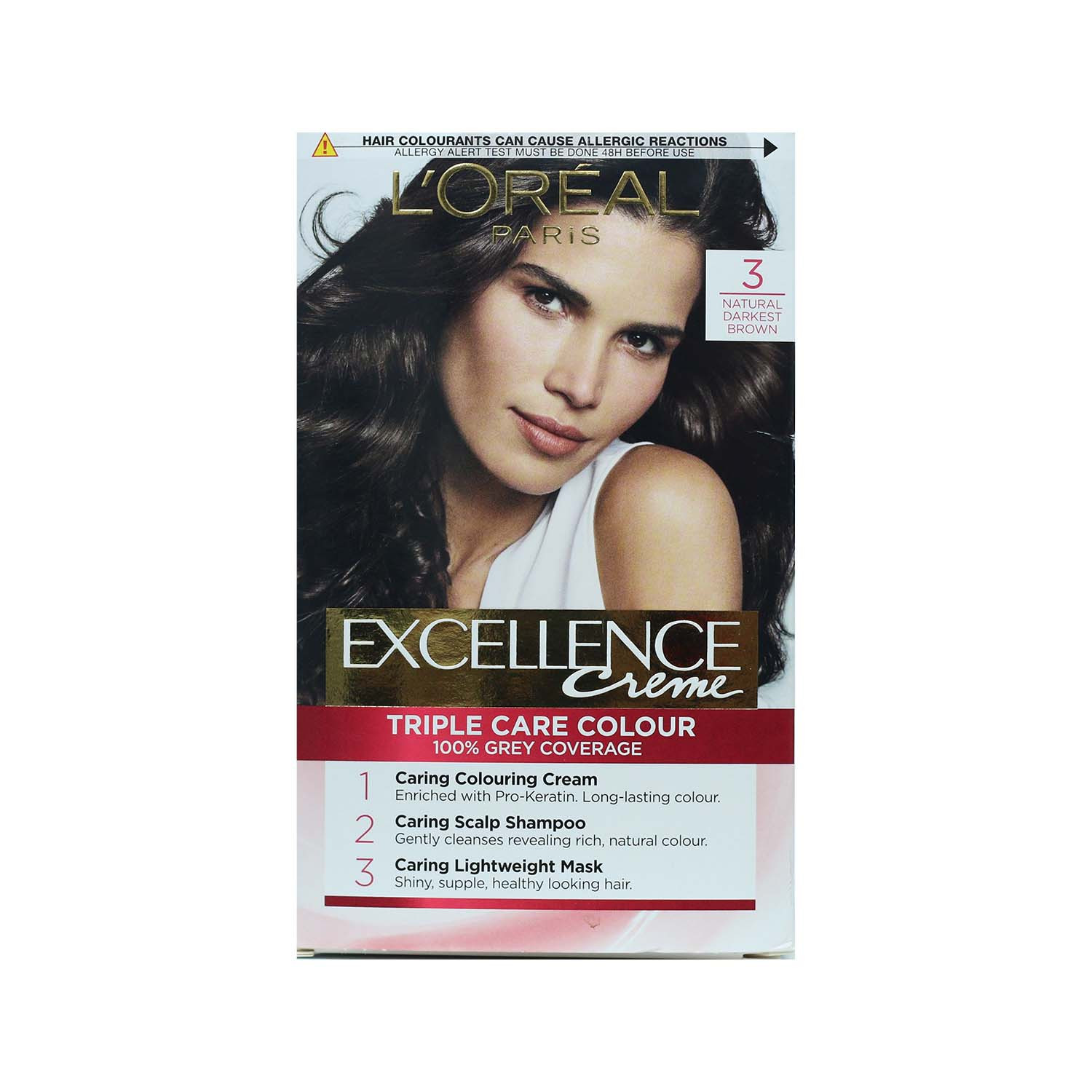Picture of L'Oreal Excellence Creme Triple Care Colour - 3 Natural Darkest Brown