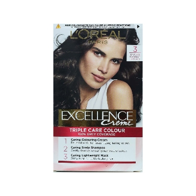 Picture of L'Oreal Excellence Creme Triple Care Colour - 3 Natural Darkest Brown