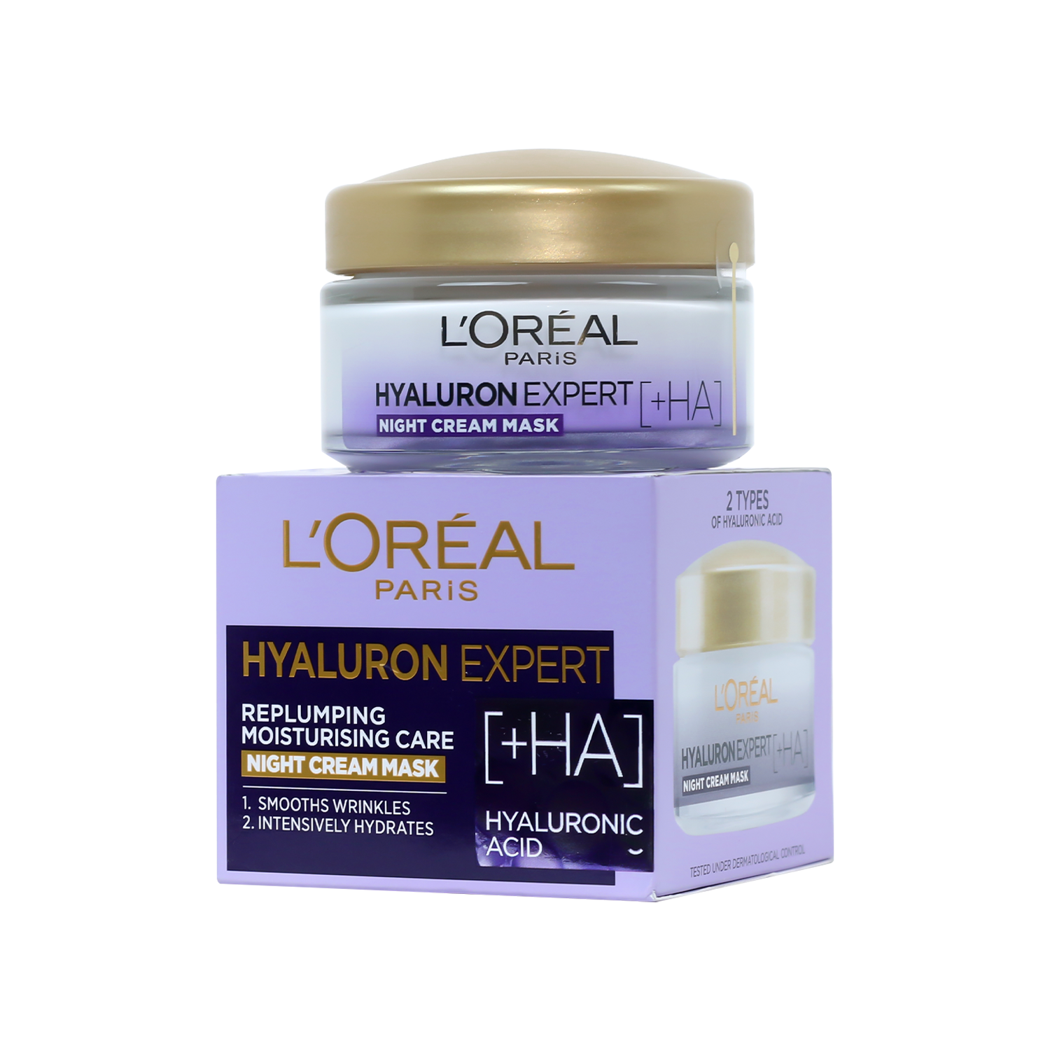 Picture of L'Oreal Hyaluron Expert Replumping Moisturising Care Night Cream Mask 50ml