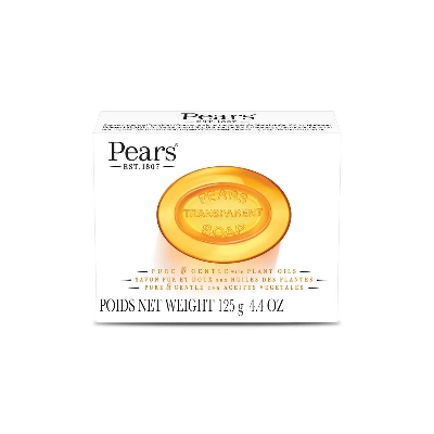 Picture of Pears Transparent Soap Pure and Gentle with Plant Oils 125g