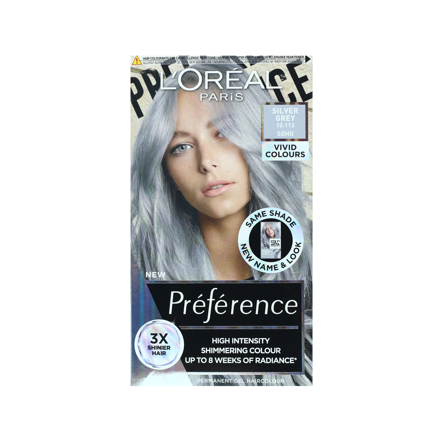 Picture of L'Oreal Perference Les Vivids High Intensity Shimmering Colour - 10.112 Silver Gray