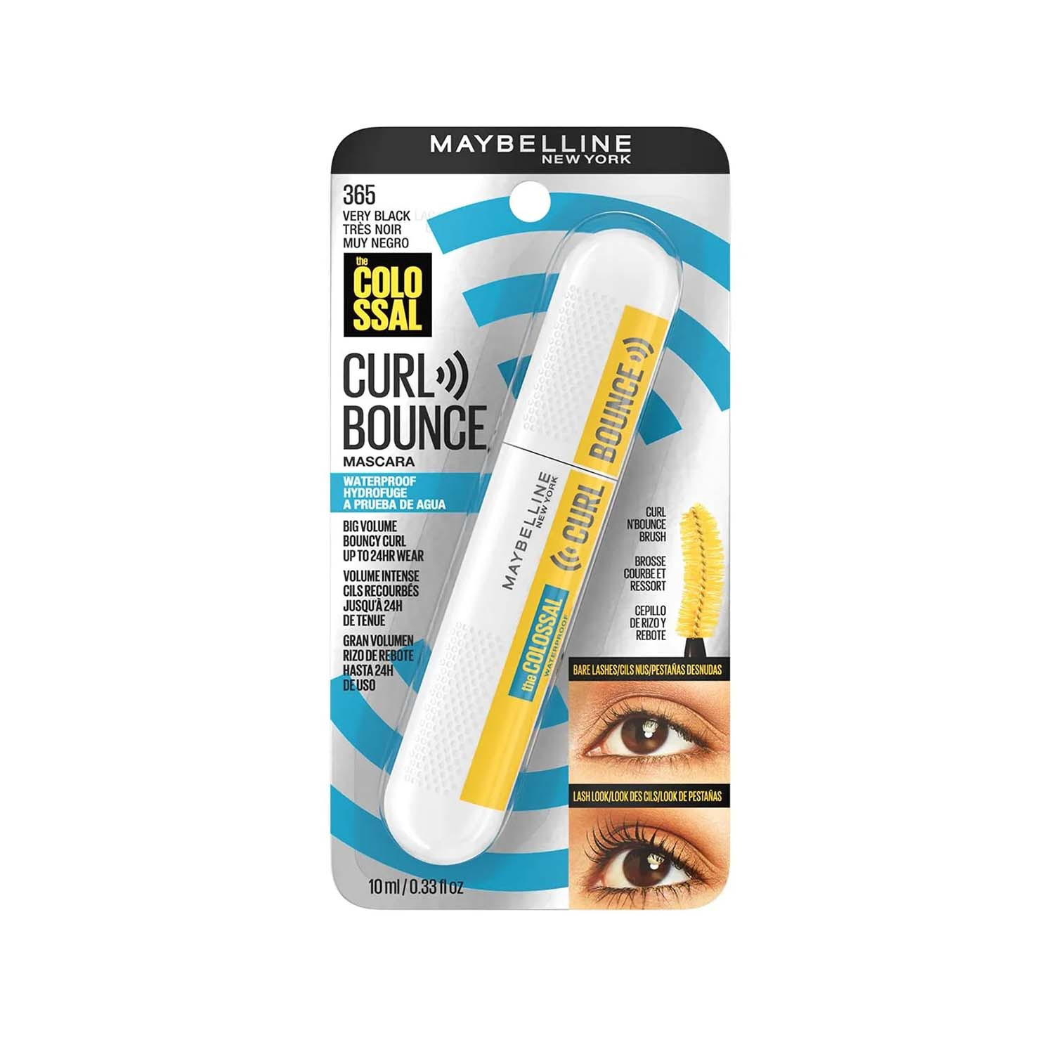 Picture of Maybelline The Colossal Waterproof Curl Bounce Washable Mascara - 365 Very Black