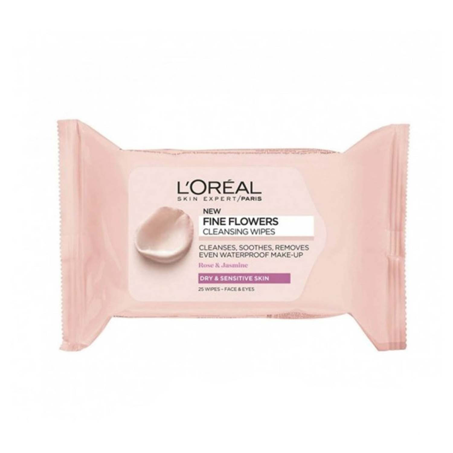 Picture of LO'real Fine Flowers Dry to Sensitive Cleansing Wipes