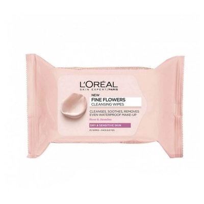 Picture of LO'real Fine Flowers Dry to Sensitive Cleansing Wipes