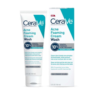 Picture of Cerave 10% Benzoyl Peroxide Acne Foaming Cream Wash 150ml
