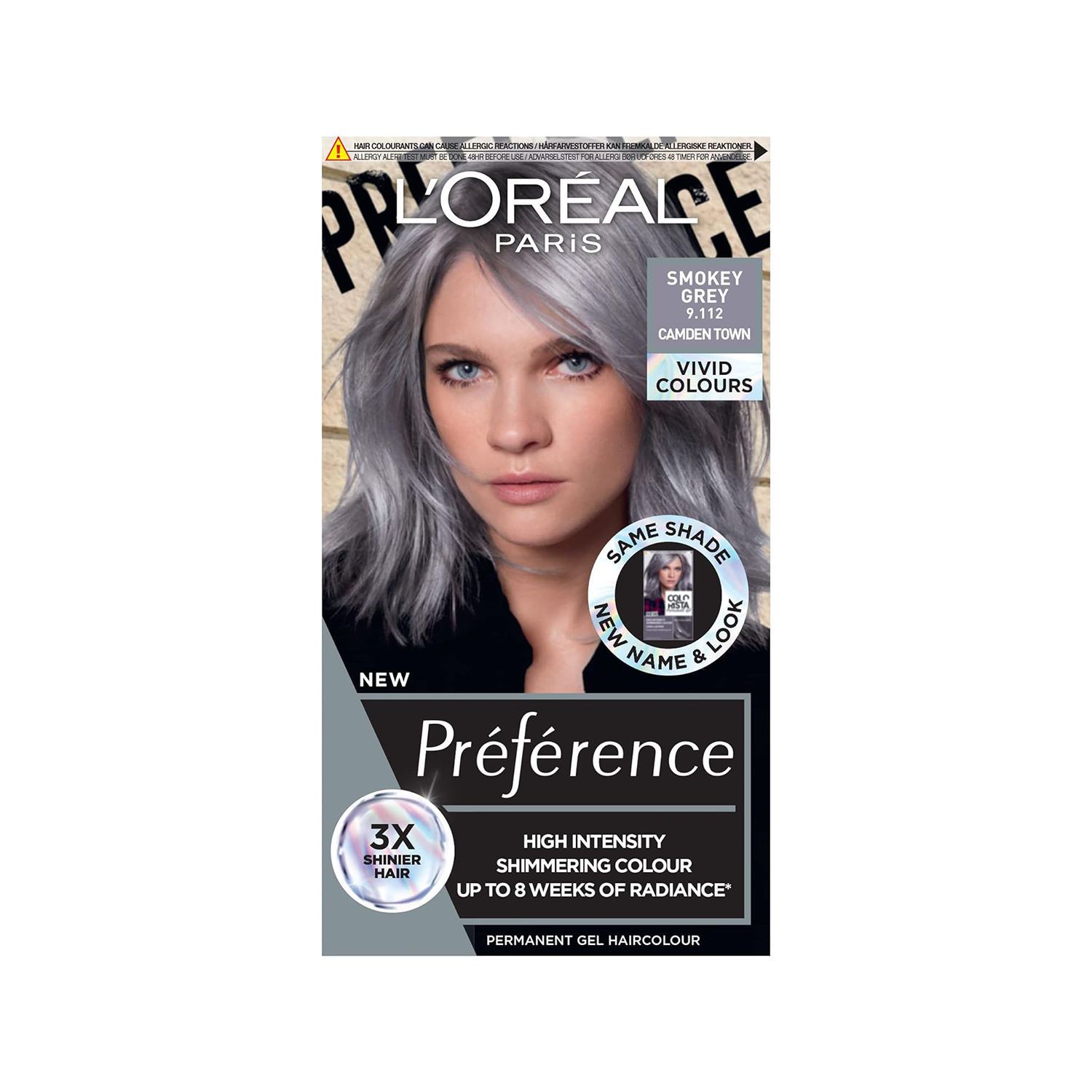 Picture of L'Oreal Perference Les Vivids High Intensity Shimmering Colour - 9.112 Smokey Grey