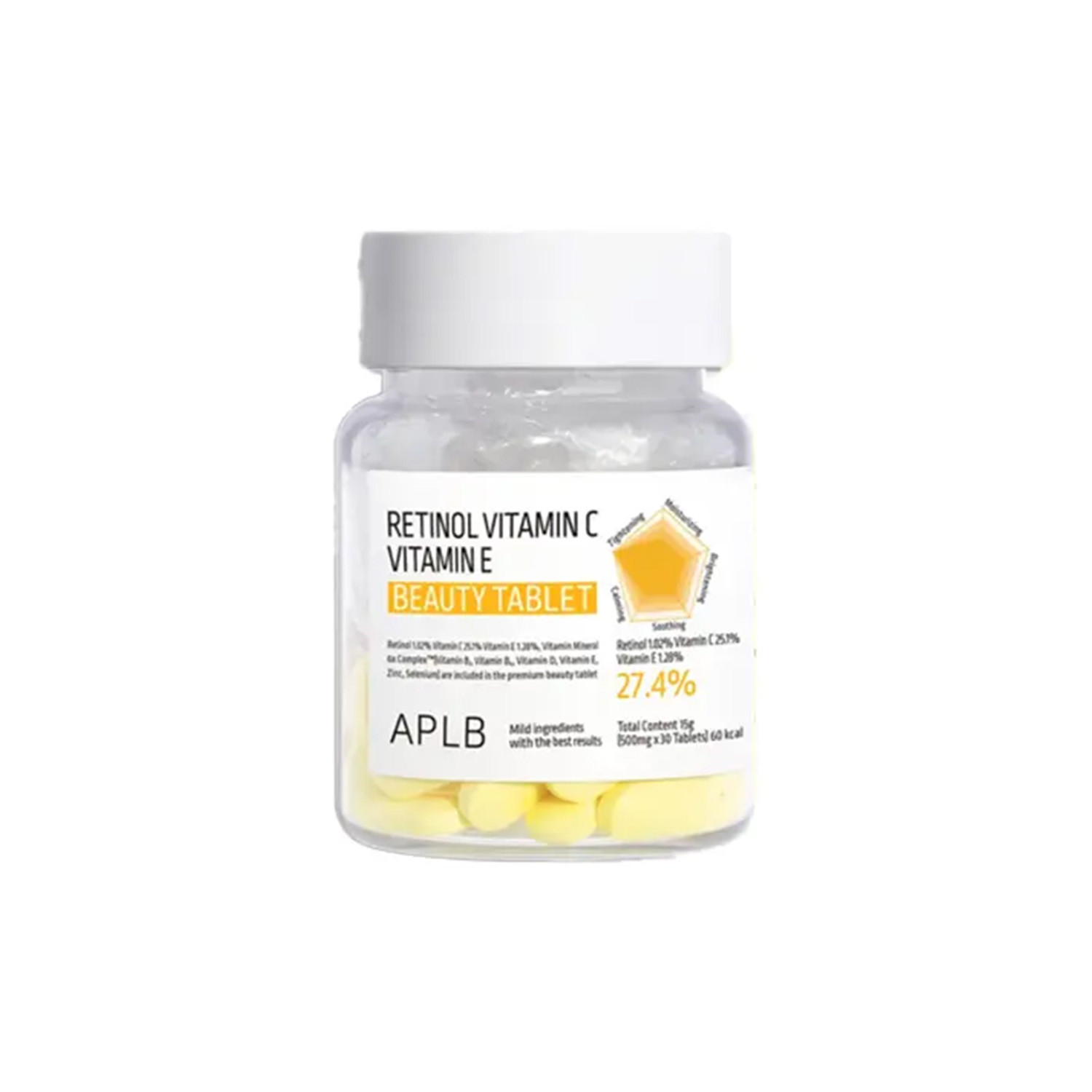 Picture of APLB Retinol Vitamin C Vitamin E Beauty Tablet 30 Tablets