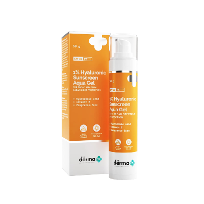 Picture of The Derma Co 1% Hyaluronic Sunscreen Aqua Gel SPF 50 PA++ 50g