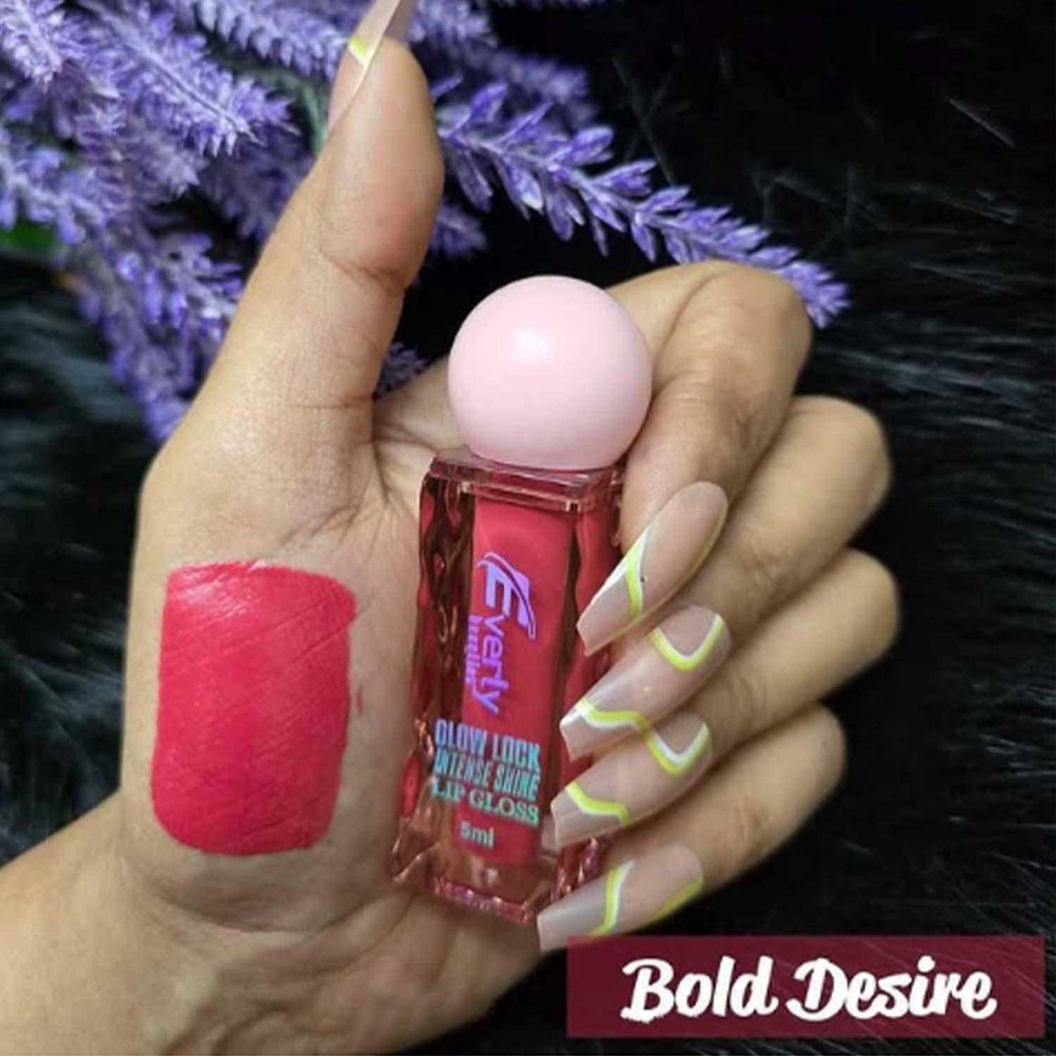 Picture of Everly Beauties Glow Lock Intense Shine Lip Gloss - Bold Desire