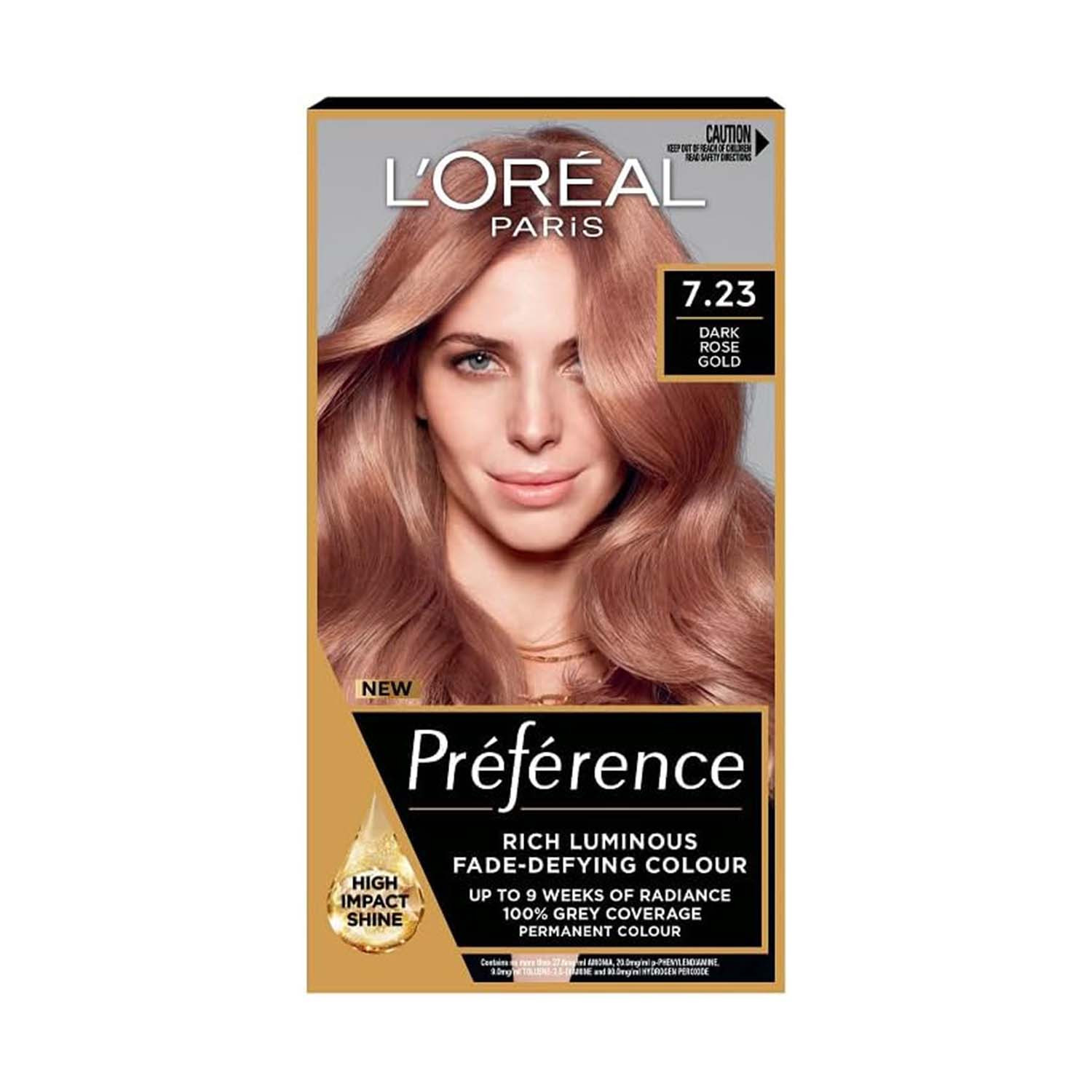 Picture of Loreal Hair Color Preference - 7.23 Dark Rose Glod
