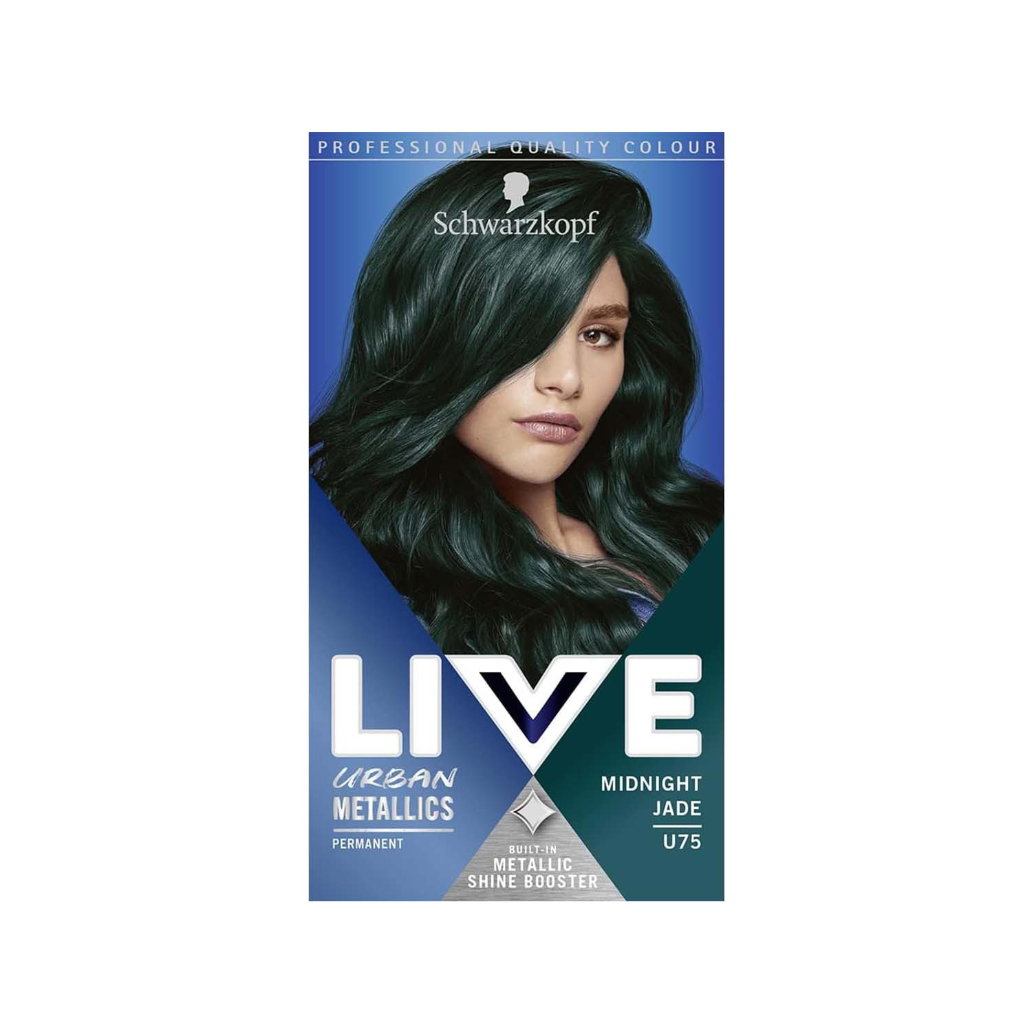 Picture of Schwarzkopf Live Urban Metallics Hair Colour - U75 Midnight Jade