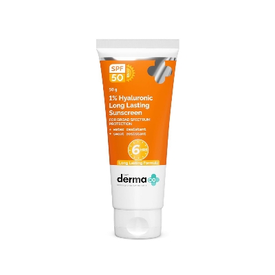 Picture of The Derma Co 1% Hyaluronic Long Lasting Sunscreen Spf 50 Pa++++ 50g