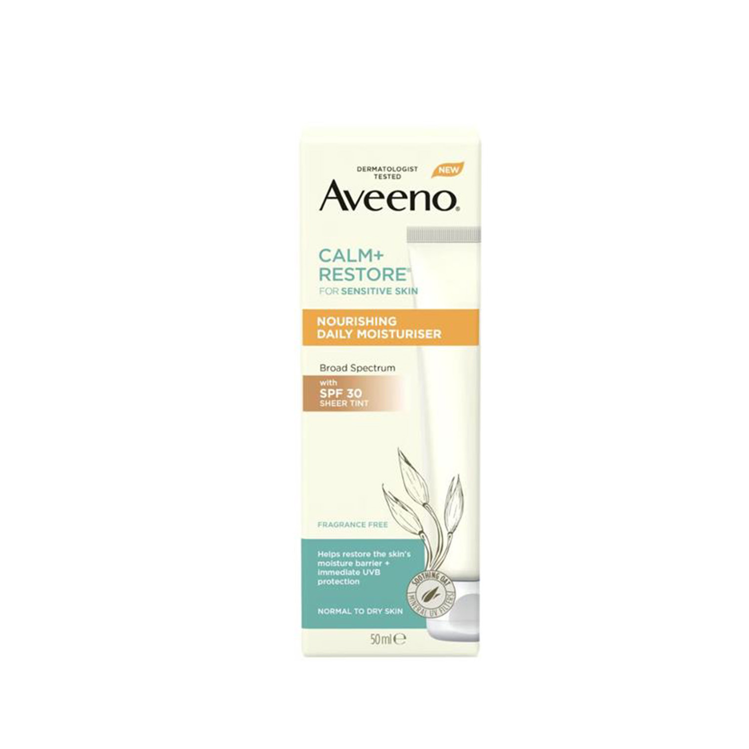 Picture of Aveeno Calm + Restore Nourishing Daily Moisturiser with SPF 30 50ml