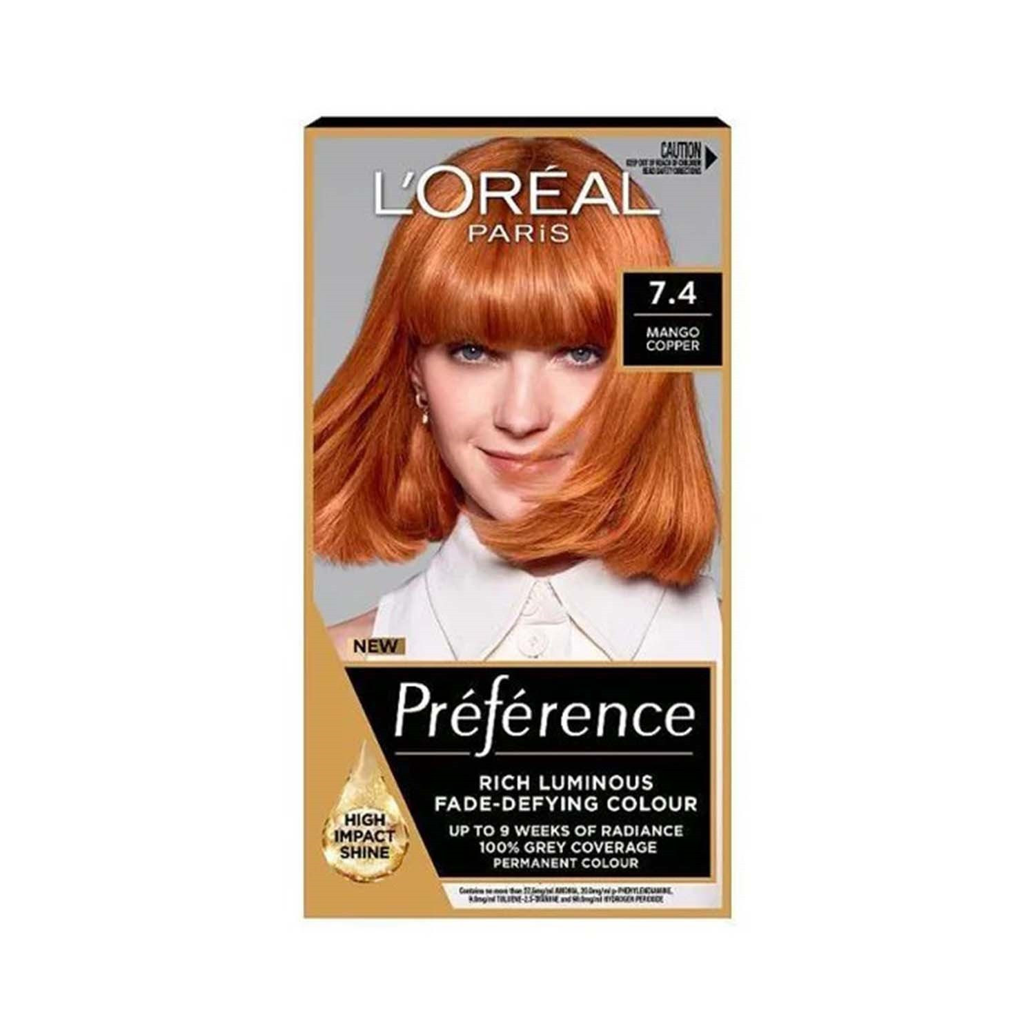 Picture of Loreal Hair Color Preference - 7.4 Mango Copper