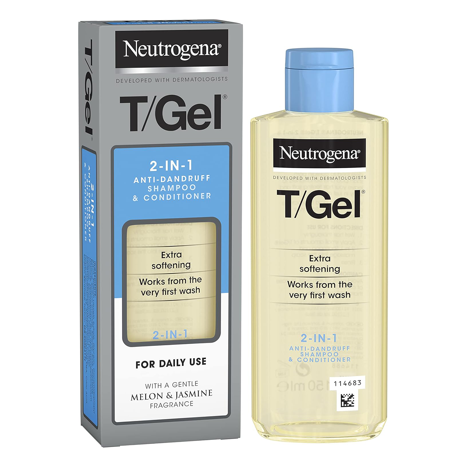 Picture of Neutrogena T/Gel 2-In-1 Anti Dandruff Shampoo & Conditioner 250ml