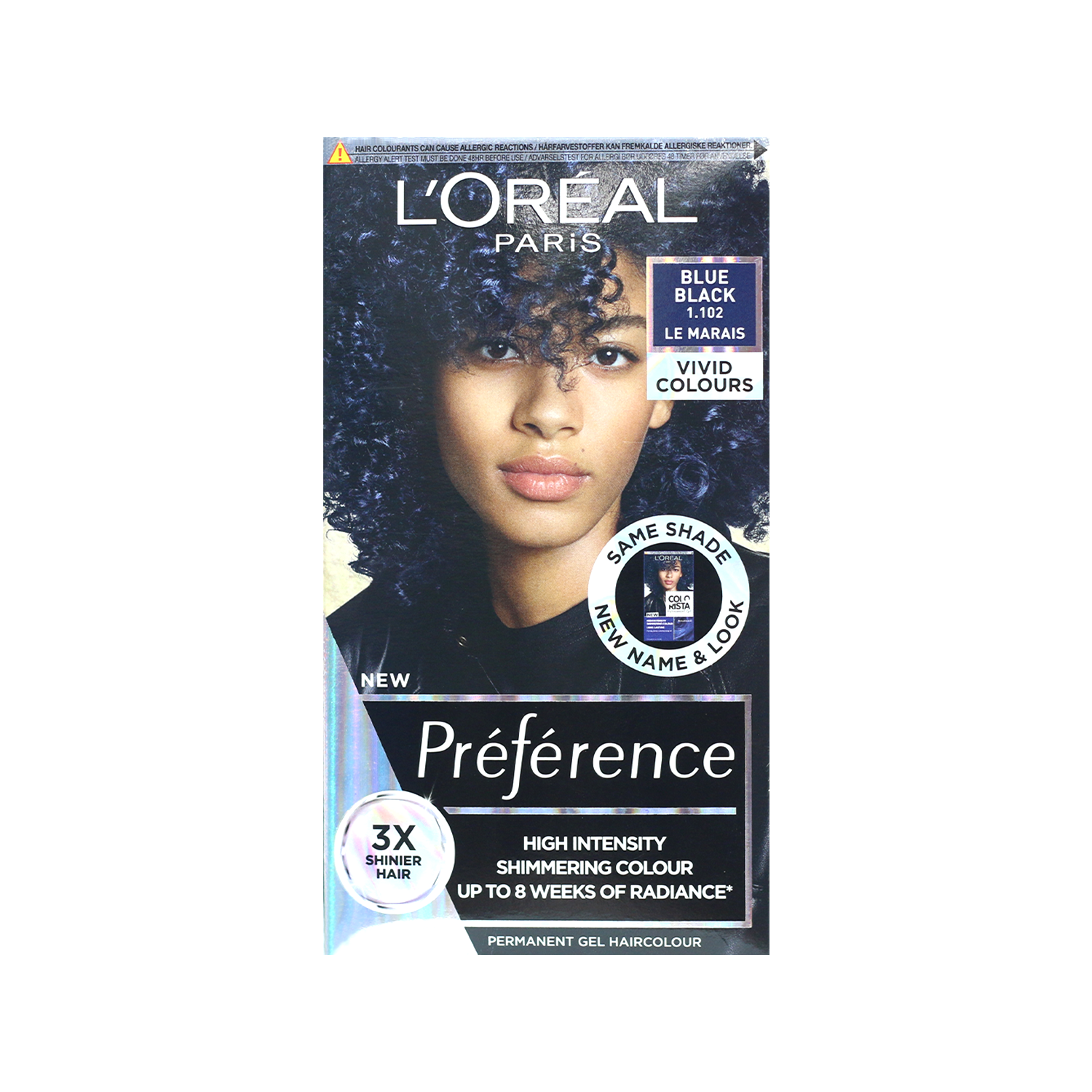 Picture of L'Oreal Perference Les Vivids High Intensity Shimmering Colour - 1.102 Blue Black