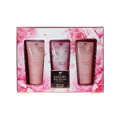 Picture of The Luxury Bathing Company Pink Peony & Vetiver 3pcs Gift Set