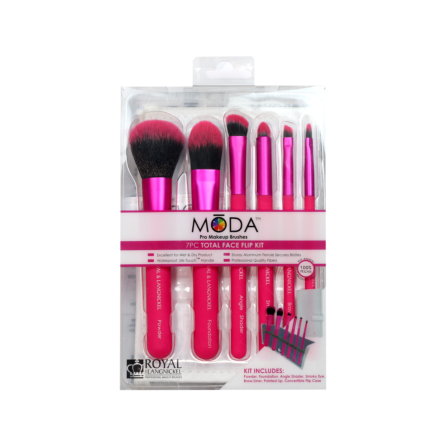 Picture of Royal And Langnickel Moda Pro Makeup Brushes 7PC Total Face Flip Kit