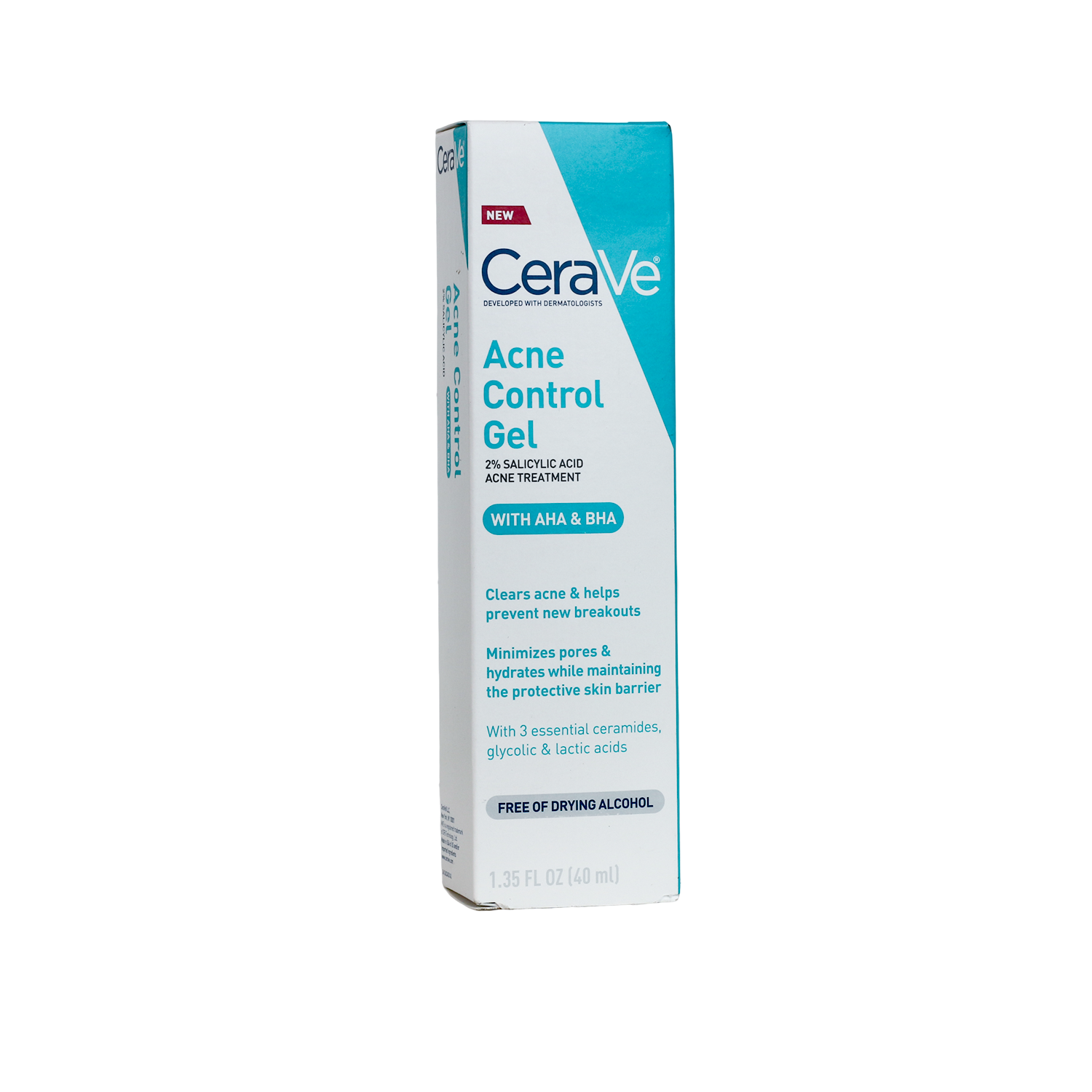 Picture of Cerave Acne Control Gel 2% Salicylic Acid Acne Treatment With AHA & BHA 40ml