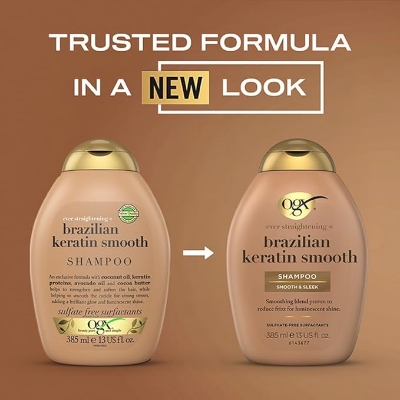 Picture of OGX Ever Straight Brazilian Keratin Smooth Shampoo 385ml