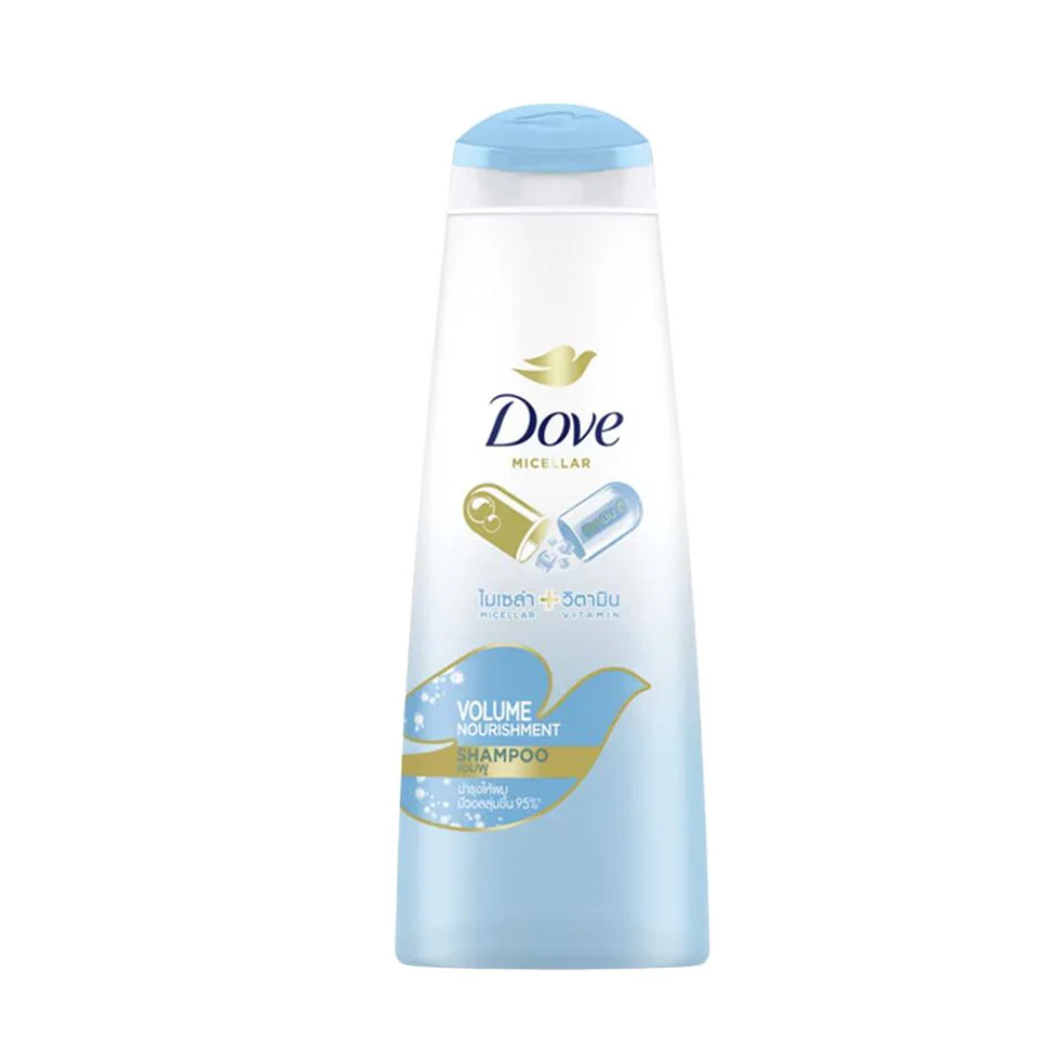 Picture of Dove Micellar + Vitamin Volume Nourishment Shampoo 330ml