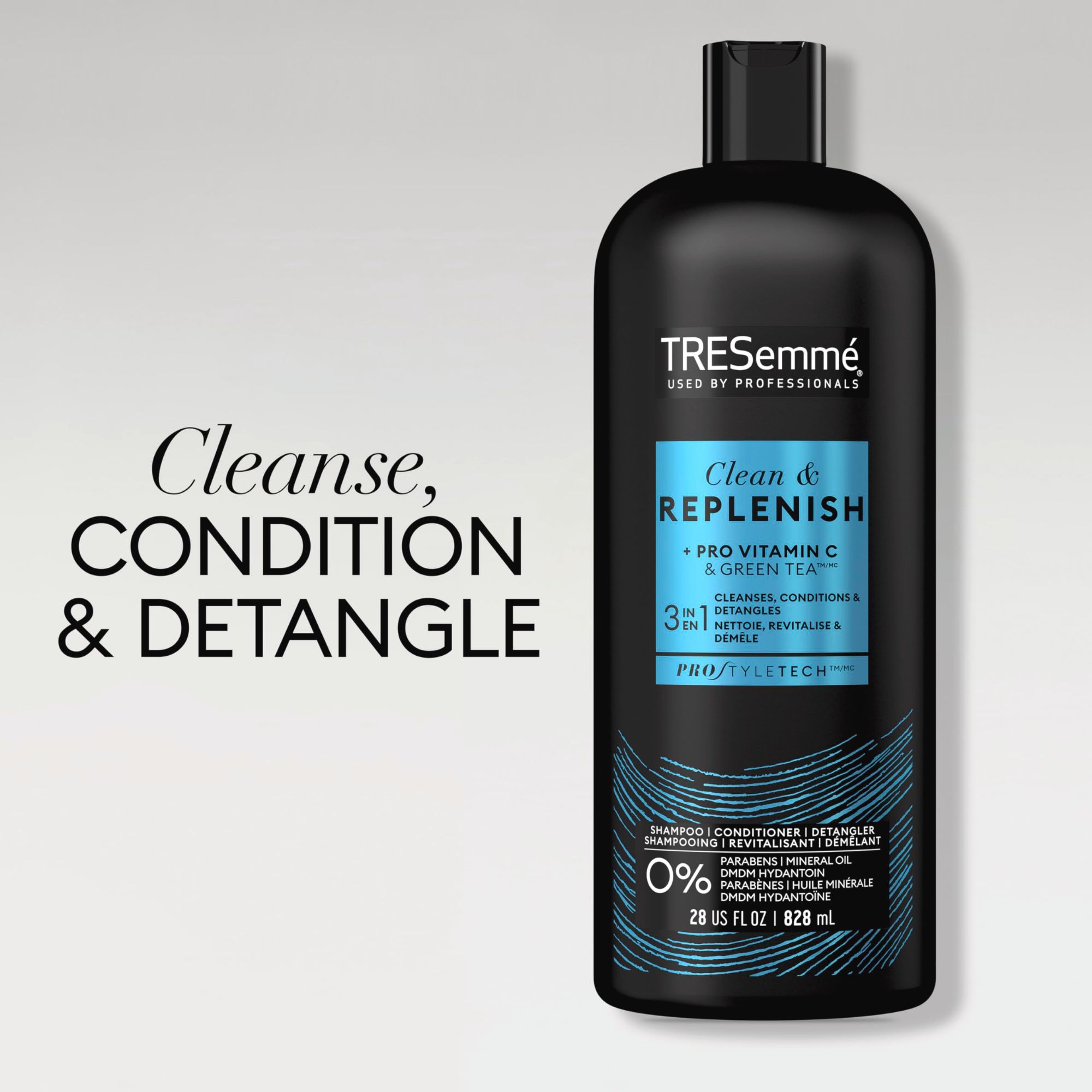 Picture of USA Tresemme Cleanse & Replenish 3 in 1 Shampoo Conditioner & Detangler 828Ml