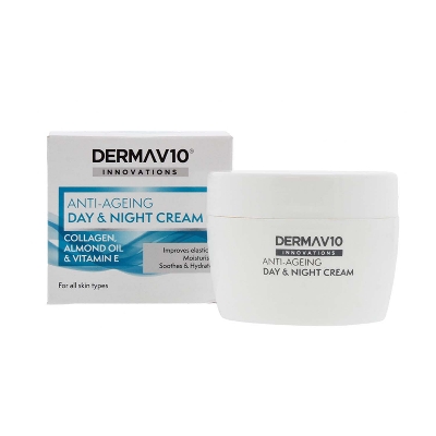 Picture of Derma V10 Collagen, Almond Oil & Vitamin E Anti-Ageing Day & Night Cream 50ml